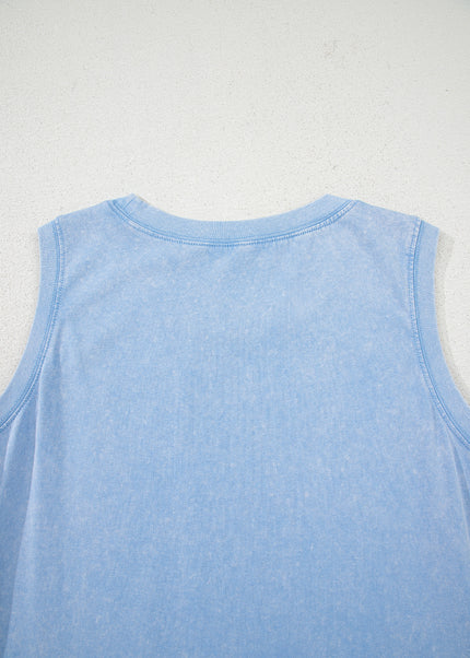 Sea Green Tank Mini Dress with Pockets