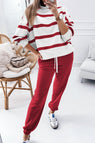 Red Stripe / S / 100%Polyester