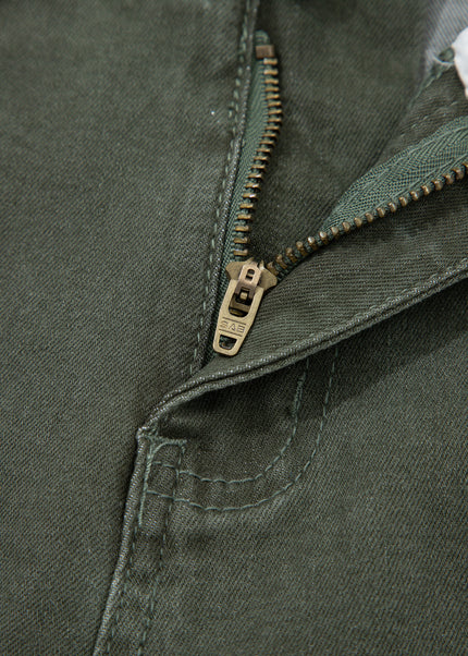 Mist 2-Button High Waist Flared Bottom Jeans