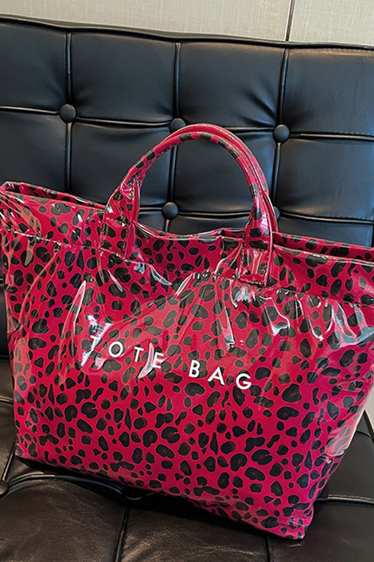 Red Leopard Tote Bag