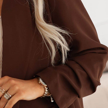 Chocolate Draped Sleeve Jacket