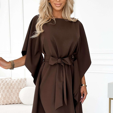 Chocolate Dress with Waist Binding – Sofia Butterfly