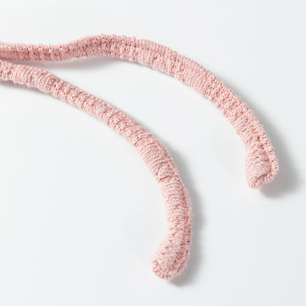 Gossamer Pink Cable Knit V Neck Cardigan Shorts Set