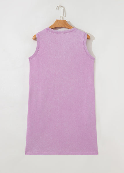 Sea Green Tank Mini Dress with Pockets