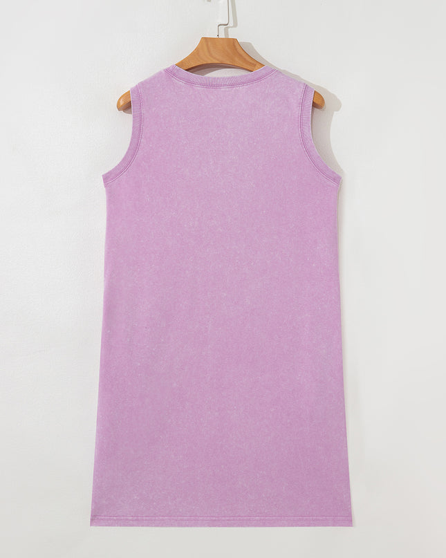 Sea Green Tank Mini Dress with Pockets