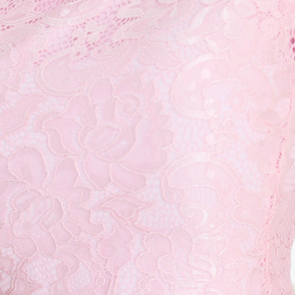 Light Pink Lace Flared Dress with Sleeves – MARTA