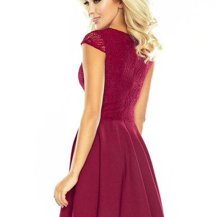 Burgundy Lace Dress – Marta