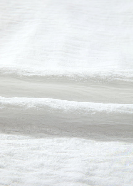 White Solid Color Floral Guipure Patchwork Frilled Long Sleeve Blouse