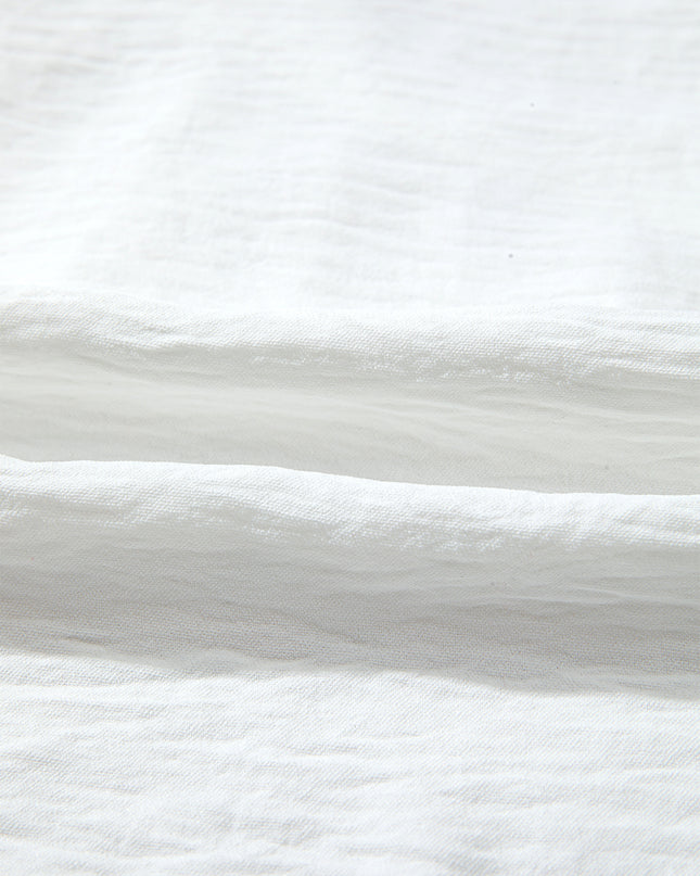 White Solid Color Floral Guipure Patchwork Frilled Long Sleeve Blouse