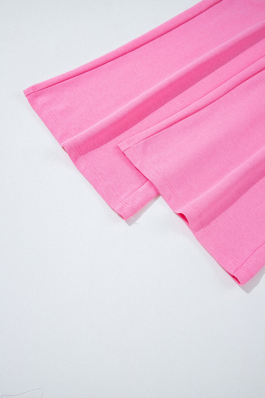 Bonbon Raw Seam Patchwork Wide Leg Loose Jumpsuit