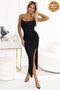 Black Shiny Draped Dress – Cosima