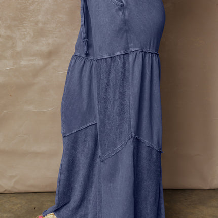 Ashleigh Blue Careys Tiered Wide Leg Patchwork Drawstring Pants