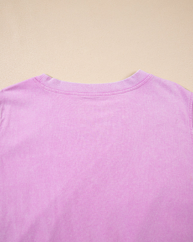 Myosotis 2 Pieces Cotton Tank Top Lined Split Skirt Set