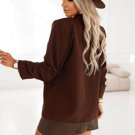 Chocolate Draped Sleeve Jacket