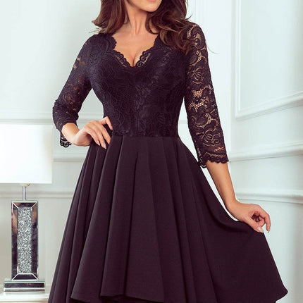 Black Dress with Lace Back Detail – Nicolle