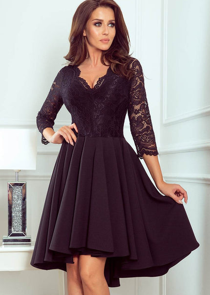 Black Dress with Lace Back Detail – Nicolle