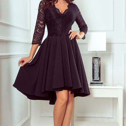 Black Dress with Lace Back Detail – Nicolle