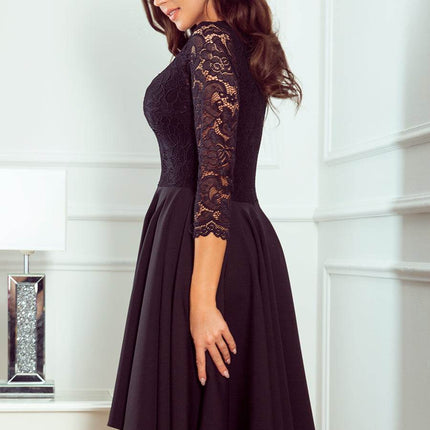 Black Dress with Lace Back Detail – Nicolle