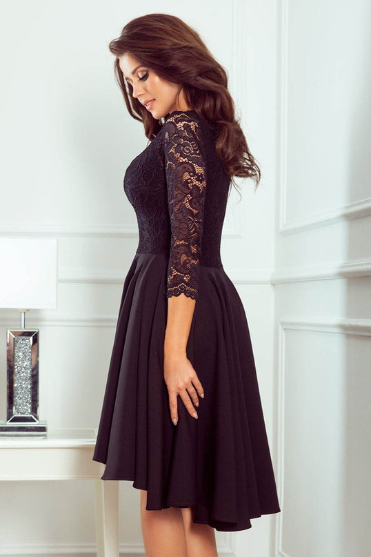 Black Dress with Lace Back Detail – Nicolle