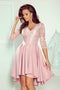 Powder Pink Dress with Lace Back Detail – Nicolle