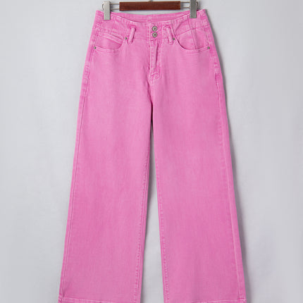 Mist 2-Button High Waist Flared Bottom Jeans