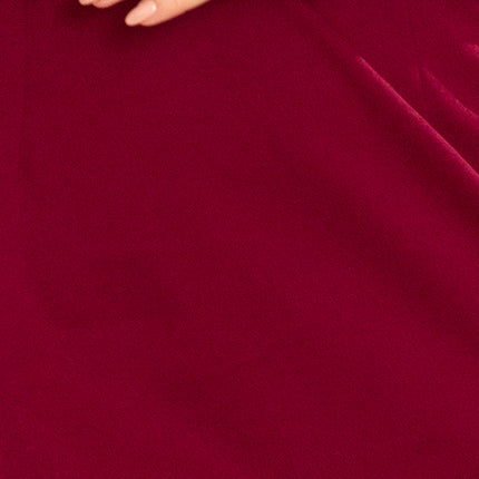 Burgundy Dress with Neckline – Kelly