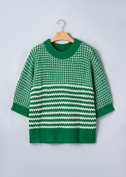 Red 3/4 Draped Sleeve Slouchy Sweater