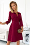 Burgundy Flared Shirt Dress – Sandy