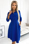 Blue Flared Shirt Dress with Belt – Sandy