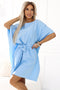 287-36 SOFIA Butterfly Dress with Waist Tie - Pastel Blue