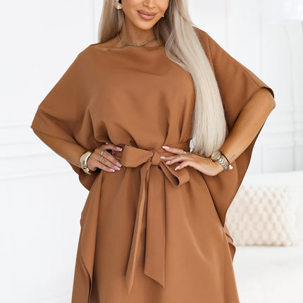 Toffee Dress with Waist Tie – Sofia