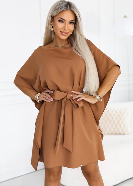 Toffee Dress with Waist Tie – Sofia