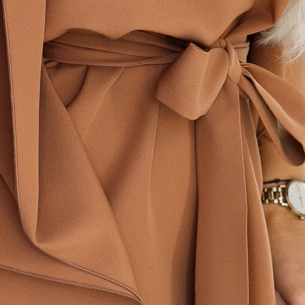 Toffee Dress with Waist Tie – Sofia