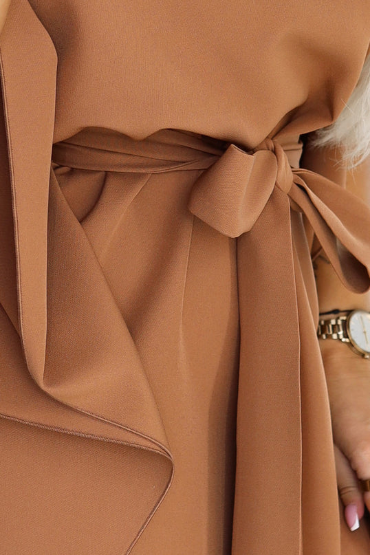 Toffee Dress with Waist Tie – Sofia