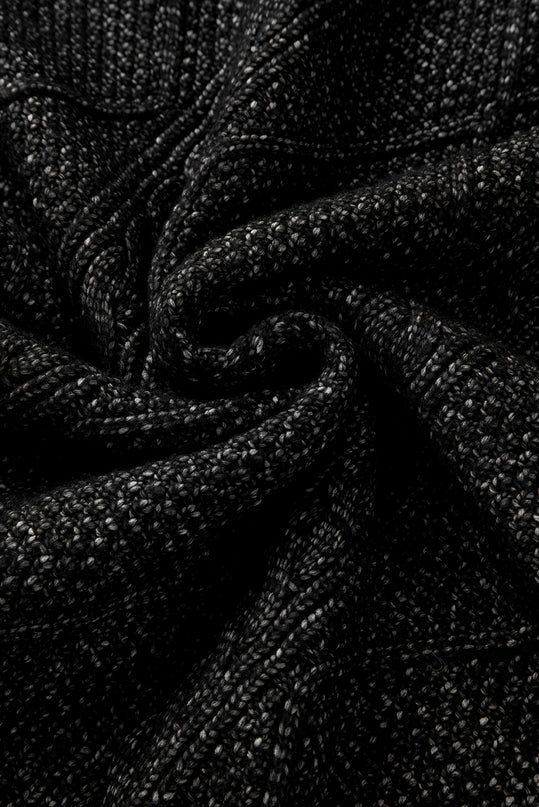 Cable Knit Drop Shoulder Sweater Dress