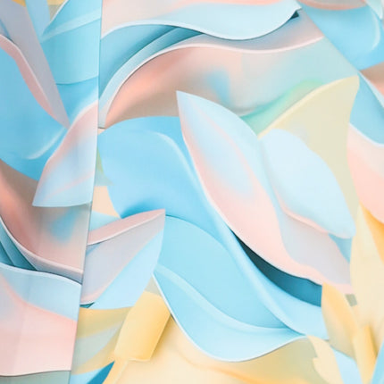 Blue Summer Dress with Colourful Waves – Victoria Trapeze