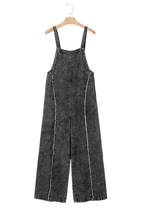 Beau Blue Wide Leg Denim Overall