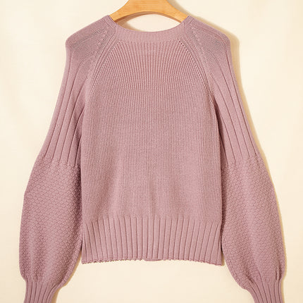 Goat Mixed Texture Knit Button V Neck Sweater Cardigan