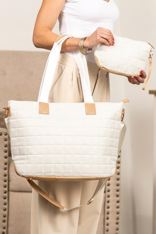 2-Piece Tote Bag and Clutch Set