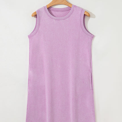 Sea Green Tank Mini Dress with Pockets