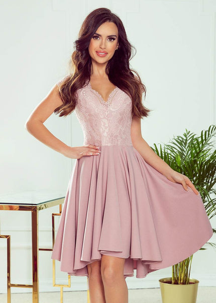 Powder Pink Dress with Lace Back Detail – Patricia