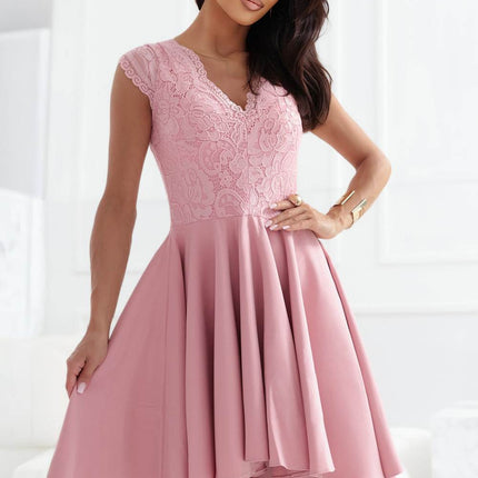 Powder Pink Dress with Lace Back Detail – Patricia