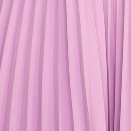311-18 LILA Classic pleated dress with short sleeves and a belt - heather color