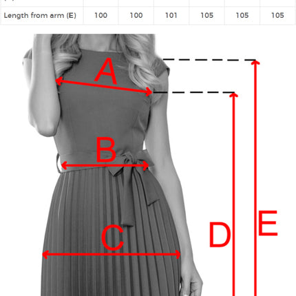 311-8 LILA Pleated dress with short sleeves - bright blue