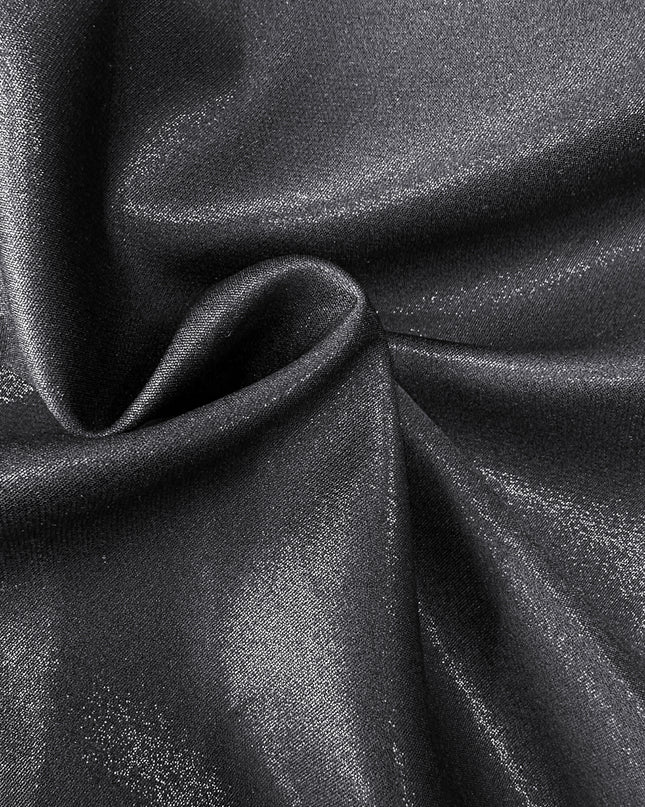 348-10 SCARLETT flared dress with a neckline - black with glitter