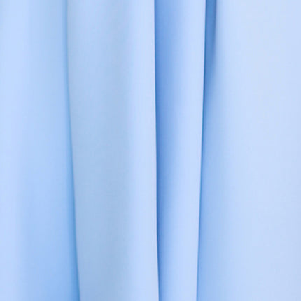 20005-5-348-12 SCARLETT - flared midi dress with envelope neckline and belt - light blue-5
