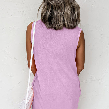 Sea Green Tank Mini Dress with Pockets