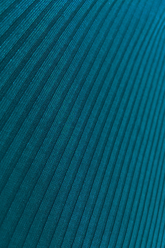 Sea Color Striped Dress with Cuffs – Lara