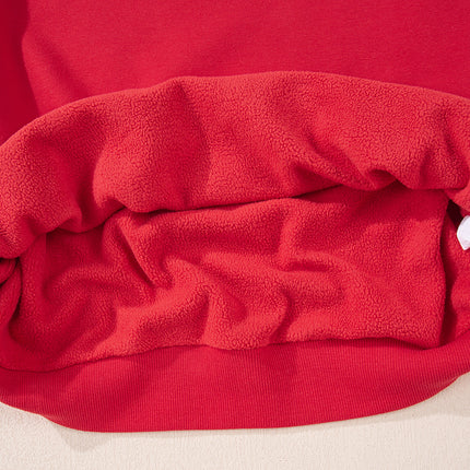 Bright Pink Oversize Drop Shoulder Reversible Mock Neck Sweatshirt
