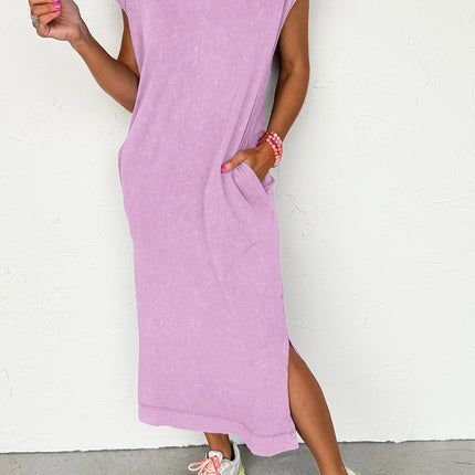 Carrot Pocketed T-shirt Long Dress